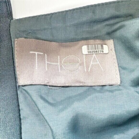 Theia Liquid Glass Arctic Blue Cutout Knee Length Sheath Dress Size 6 - Picture 9 of 10